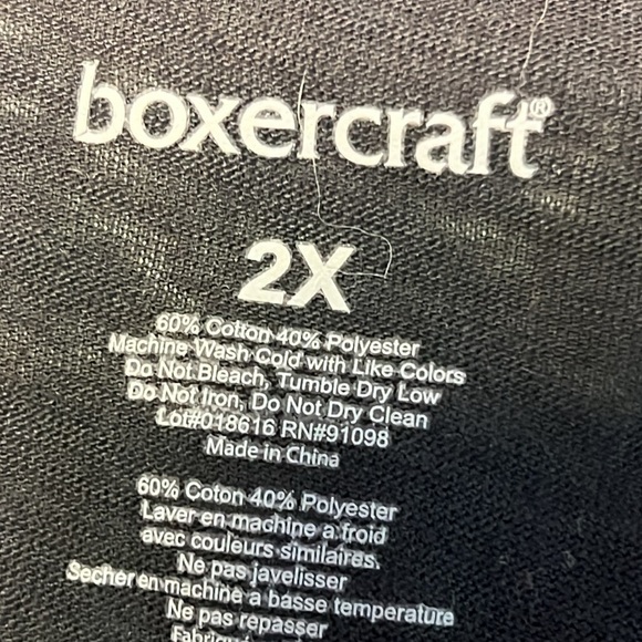 BOXERCRAFT BLACK PAJAMA TOP WOMENS Size 2X - Picture 6 of 6